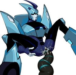 blurr blush_lines cum_in_pussy cuntboy flanco gay holding_leg intersex non-human_penis pussy robot shockwave_(transformers) small_sub_big_dom smaller_penetrated sweatdrop tentacle_penis trans_man transformers transformers_animated