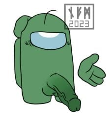 among_us among_us_(rodamrix) ballsack foreskin fortegreen_(among_us) namarick penis presenting_penis rodamrix