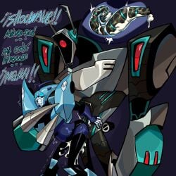 blurr crying cum_inside flanco from_behind_position gay non-human_penis robot shockwave_(transformers) small_sub_big_dom smaller_penetrated transformers