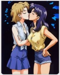 2girls 2milfs ai_generated flirting girlfriend girlfriends kissing lesbian_couple lesbian_kiss lovers misato_katsuragi neon_genesis_evangelion neopn_genesis_evangelion ritsuko_akagi yuri yuri yuri