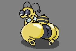 ambiguous_gender antennae_(anatomy) anus arthropod ass big_butt hymenopteran insects looking_back meme nxyitn puffy_anus shitpost smug_face solo stinger wasp wings yellow_body