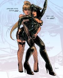 1dickgirl 1futa 1girls anaïs_(chloe_brailsford) black_dress black_gloves blonde_hair breasts bulge chloe_brailsford clothed clothing dickgirl dickgirl/female elbow_gloves erection fishnet_legwear flirting fully_clothed futa futanari grabbing_penis hat high_heel_boots jacket leather leather_jacket leather_pants long_hair nipple_slip original peaked_cap penis penis_grab short_dress trans_woman transgender