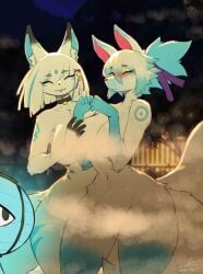 2girls ass ass big_ass big_breasts big_butt breasts female fox_girl furry tagme