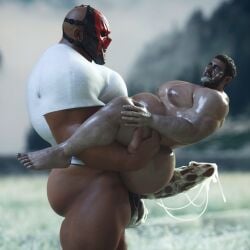 3d balls bara big_balls big_penis boner chris_redfield cum cum_in_ass cum_in_mouth cum_inflation cum_inside cum_on_face cum_on_penis erection gay huge_cock male male_only muscles muscular nsfwmaker nude penis resident_evil size_difference stomach_bulge