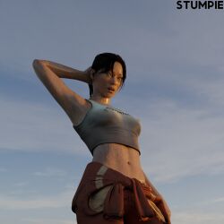 3d asian asian_female blue_eyes blue_eyes_female blush brown_hair brown_hair_female chell medium_ass nipple_bulge nude_female pale-skinned_female pale_skin pokies ponytail ponytail_female portal_(series) portal_2 pose posing posing_for_the_viewer stumpie sweat sweating sweating_female sweaty