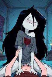 1boy 1girls adventure_time bite_mark_on_neck black_hair blush cartoon_network fangs female female_on_human human human_on_humanoid humanoid male male/female male_on_humanoid marceline penis pussy tagme vaginal_penetration vampire vampire_girl