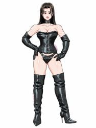 1female 1girls adult adult_female asian asian_female asian_girl black_boots boot_fetish boots breasts choker clothes corset dominant dominant_female dominatrix elbow_gloves enkaboots female female_focus female_only femdom gloves high_heel_boots high_heels knee_boots kneehigh_boots leather leather_boots leather_clothing leather_corset leather_gloves long_legs looking_at_viewer original original_character original_characters tall_boots teasing thigh_boots thigh_highs thighhigh_boots thighhighs thighs