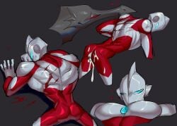 big_chest blood cum_inside flanco gay scars_on_back suit ultraman ultraman_(franchise)