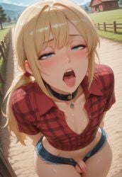 1boy 1femboy ai_generated androgynous ass balls ballsack blodne_hair blue_eyes clothed clothed_femboy clothing echodantalian femboy femboysub feminine_faced_male feminine_male feminization male penis penis_out penis_out_of_shorts ponytails sex sissification sissy solo stockings submissive submissive_femboy testicles tights tiny_waist trap yaoi