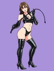 1female 1girls adult adult_female asian asian_female asian_girl black_boots boot_fetish boots breasts breasts clothes dominant dominant_female dominatrix elbow_gloves enkaboots female female_focus female_only femdom gloves high_heel_boots high_heels knee_boots kneehigh_boots leather leather_boots leather_clothing leather_gloves long_legs looking_at_viewer original original_character original_characters tall_boots teasing thigh_boots thigh_highs thighhigh_boots thighhighs thighs whip