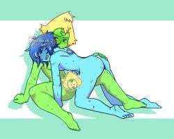 jearwork lapidot lapis_lazuli_(steven_universe) lesbian_sex peridot_(steven_universe) steven_universe tagme yuri