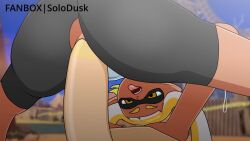 anal anal_sex animal_humanoid anthro big_ass bike_shorts bubble_butt cephalopod cephalopod_humanoid cowgirl_position cum cum_inside humanoid inkling inkling_girl mask_(marking) new_agent_3_(splatoon) nintendo outside pointy_ears pseudo_hair public_sex riding shaking_ass solodusk57 splatoon splatoon_(series) splatoon_3 squid tagme teasing tentacle tentacle_hair tongue_out twerking veronika_(splatoon) video
