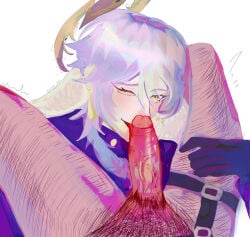 2boys big_cock blowjob cock gallagher_(honkai:_star_rail) gay male male_only sunday_(honkai:_star_rail) two_men yaoi yomi_jiyu