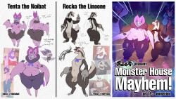 16:9 anthro arbok breasts english_text female foreskin galarian_form galarian_linoone generation_1_pokemon generation_4_pokemon generation_6_pokemon generation_8_pokemon genitals hi_res lucario male model_sheet nintendo noibat nude nude_female nude_male overweight overweight_female penis pokemon pokemon_(species) poster regional_form_(pokemon) rocko_(kersync) rocko_the_linoone_(kersync) tenta_(tentabat) tenta_the_noibat_(tentabat) tentabat text widescreen