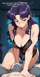 1boy 1boy1girl 1girl 1girl1boy ai_generated asking_for_it asking_for_sex babydoll babydoll_lingerie bed bedroom big_breasts black_eyes black_g-string black_lingerie blush blushing boxers boxers_(clothing) bulge bulge_grab bulge_under_clothes busty busty_female cleavage dark deep_cleavage drunk drunk_bubble drunk_female english english_text fanart female female_focus full_cleavage g-string girl_on_top grabbing_bulge huge_breasts jorgecarlosai katsuragi_misato lingerie long_hair looking_away male_pov mature mature_female mature_woman misato_katsuragi mouth_open navel neon_genesis_evangelion night night_sky nsfw on_all_fours on_bed open_mouth penis_bulge pov propositioning purple_hair see-through see-through_clothing sexy sexy_body sexy_female sexy_pose shy speaking speaking_to_viewer speech talking text thighs thong toned underwear waifu watermark woman