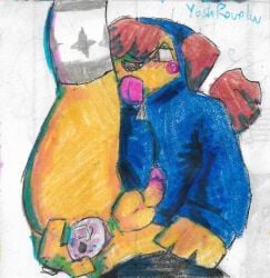 alex_(yoshreveluv) anal anal_masturbation anal_penetration anthro anus balls beverage beverage_can big_butt blush butt canid canine canis clothed clothing domestic_dog erection footwear fur genitals half_naked hoodie humanoid_genitalia humanoid_penis improvised_sex_toy leg_lick legwear licking male mammal marker_(artwork) masturbation mixed_media object_in_ass object_insertion pen_(artwork) penetration penis red_body red_fur self_lick sex_toy shaded shy simple_background slightly_chubby small_penis socks soda solo stockings tail thick_thighs tongue tongue_out topwear toying_self traditional_media_(artwork) underwear wide_hips yellow_body yellow_fur yoshreveluv
