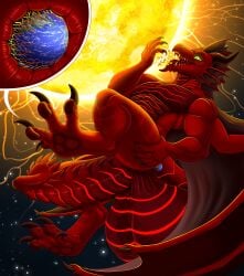 absurd_res anal anal_masturbation anthro balls big_balls big_penis claws destruction dragon earth earth_(planet) eating extreme_size_difference fairan furrypur genitals hi_res huge_balls huge_penis hyper hyper_balls hyper_genitalia hyper_penis macro macro_anthro macro_focus macro_male male masturbation mythological_creature mythological_scalie mythology object_vore paws penis planet planet_destruction planet_vore red_body scalie size_difference solo toe_claws vore wings