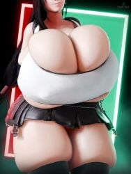 1girls 3d animated artist_name black_hair blender bouncing_breasts breasts bursting_breasts cleavage earrings eyes_out_of_frame fat_thighs female final_fantasy_vii gigantic_breasts long_hair mp4 music overflowing_breasts pinksloot signature skirt sloshing_breasts smile tank_top tanktop thick_thighs tifa_lockhart underboob very_long_hair video