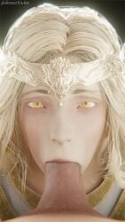 2boys 3d 3d_(artwork) 3d_render blender blender_(artwork) blender_(software) blender_cycles blonde_hair blowjob desess3intes elden_ring fellatio femboy feminine_male fromsoftware looking_at_viewer miquella miquella_the_kind pov render shadow_of_the_erdtree twink yaoi yellow_eyes