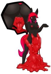 2016 alpha_channel ambiguous_gender anus areola ass black_fur breasts drooling duo equine female female/ambiguous fur goo hair horse iabelle interspecies long_hair mammal navel nipples nude open_mouth purple_fur purple_hair pussy pussy_juice red_body red_eyes red_fur red_hair red_nipples red_pussy saliva teeth tongue tongue_out