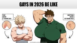 2boys age_difference ai_assisted ai_generated bakugou_katsuki bara bara_tiddies bara_tits barazoku big_pecs boku_no_hero_academia busty_boy busty_male facial_hair father_and_son gay gays_in_2025_be_like height_difference huge_pecs incest inverted_nipples katsuki_bakugou large_pecs male male/male male_breasts male_only masaru_bakugou mature_male meme muscular muscular_male my_hero_academia osupp-ai penis_size_difference size_difference small_dom_big_sub small_top_big_bottom yaoi