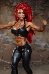 30_seconds abs ai_generated animated big_boobs big_breasts breath_of_the_wild busty busty_female clothed clothed_female dark-skinned_female dark_skin flexing flexing_bicep grok_imagine jewelry lipstick muscle_mommy muscles muscular muscular_female red_hair tagme the_legend_of_zelda urbosa video