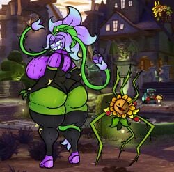 ass breasts cherrymania69 dj_arts footwear lily_lovebraids lily_of_alchemy_(pvz) plants_vs_zombies poppy_playtime purple_hair smile stockings suspenders sweater tentacle thick_thighs voluptuous wide_hips fusion fusion_character electronic_arts popcap_games pvz plants_vs._zombies big_breasts large_breasts overalls purple_shirt green_skin green_body flower plant plant_girl plant_humanoid flora_fauna flowers tentacles tentacle_hair smiling hourglass_figure hourglass_figured_female big_ass big_butt large_ass large_butt large_thighs big_thighs full_body crossover crossover_cosplay short_sleeves thighs thighhighs thick_ass thick thick_legs thick_hips thigh_highs star star_(symbol) standing poppy_playtime_(chapter_5) mob_entertainment mob_games convallaria_pharmacist_(pvz) huge_breasts huge_ass huge_butt huge_thighs bracelet bracelets wristband object_head flower_humanoid flower_hair flower_head lily_(flower) purple_shoes fingerless_gloves high_gloves long_gloves turtleneck turtleneck_sweater potion potion_bottle 1girls 1girl 2026 digital_media_(artwork) digital_drawing_(artwork) digital_media digital_art digital_painting_(artwork) digital_drawing back_view back looking_back