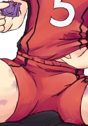 bite bite_mark bulge condom condom_wrapper deadlyurges frottage fully_clothed haikyuu!! hickey kenma_kozume suna_rintaro yaoi