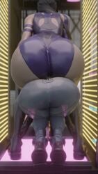 2girls 3d animated ass ass-to-ass ass_focus ass_press ass_shake ass_stack bare_shoulders bent_over big_ass bodysuit double_ass_focus from_behind huge_ass jiggle kishi leotard long_hair marvel marvel_rivals multiple_girls peni_parker peni_parker_(marvel_rivals) psylocke purple_hair shiny shiny_clothes shiny_hair shiny_skin skin_tight tagme twerk twerking video