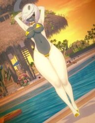 1female 1girl 1girls 3d absol anthro anthro_female anthro_only anthrofied bedroom_eyes big_ass big_boobs big_breasts big_butt big_thighs bikini bikini_bottom bikini_top bracelets curvy curvy_body curvy_figure curvy_hips curvy_thighs earrings female female_focus female_only furry furry_female furry_only golden_bikini golden_earrings golden_heels golden_high_heels golden_hour golden_jewelry golden_necklace heels high_heels hop_earrings horn jewelry koikatsu looking_at_viewer micro_bikini necklace pokemon pokemon_(species) pool render_007 seducing seductive seductive_eyes seductive_look seductive_pose seductive_smile smile smiling smiling_at_viewer standing sunset voluptuous voluptuous_anthro voluptuous_body voluptuous_female white_fur