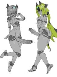 2026 2boys android erection femboy hitobashira_aru huge_cock humanoid humanoid_penis hung_femboy hung_trap male male_only nude penis robot robot_neoanthropinae_polynian shamrock_(polynian) tagme testicles