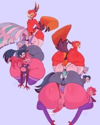 4boys andrealphus_(helluva_boss) ass_cheeks ass_crack ass_stack balls ballsack big_ass big_booty big_butt booty butt_cheeks butt_crack cock cum cum_in_ass cum_inside dick fat_ass foursome gay_male gay_sex helluva_boss huge_ass hyper hyper_ass hyper_butt hyper_hips male/male male_only male_penetrated male_penetrating male_penetrating_male penis sex stacked stolas_(helluva_boss) tower tower_human train_position vassago_(helluva_boss)