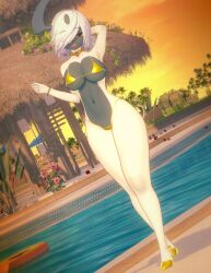 absol render_007 koikatsu pokemon pokemon_(species) anthro anthrofied anthro_female anthro_only furry furry_only furry_female horn earrings hop_earrings bracelets golden_bikini golden_earrings golden_jewelry golden_heels golden_high_heels necklace golden_necklace jewelry female female_only female_focus 1girls 1girl 1female pool big_breasts big_butt big_thighs big_ass big_boobs micro_bikini bikini bikini_top bikini_bottom heels high_heels white_fur seductive seductive_look seductive_smile seductive_eyes seductive_pose seducing bedroom_eyes standing sunset golden_hour 3d voluptuous voluptuous_female voluptuous_body voluptuous_anthro curvy curvy_figure curvy_body curvy_hips curvy_thighs looking_at_viewer smiling smiling_at_viewer smile