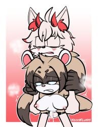 2025 areolae balls ballsack belly biting_lip boobs breasts brown_eyes brown_fur closed_eyes commission commissioner_upload digital_drawing_(artwork) digital_media_(artwork) ear_tuft eyes_closed face_markings faye_the_ferret ferret ferret_ears ferret_girl ferret_tail fox fox_boy fox_ears grabbing grabbing_arm grabbing_from_behind hi_res kitsune lifted lifted_by_another lifting lifting_person mobian mobian_(species) mobian_ferret mobian_fox nipples panting red_eyes red_highlights red_horns sega sex sex_from_behind simple_background sonic_(series) sonic_the_hedgehog_(series) standing standing_sex steam steamy_breath stomach suspended_congress suspension taken_from_behind tits tummy unstable_the_hellfox voidsfluffs white_fur white_hair