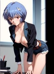 1girls 2d ai_generated areolae armpit asian asian_female bare_arms blue_hair chest completely_naked completely_nude completely_nude_female curvy curvy_figure cute cute_face detailed eyelashes eyeshadow female female_only fit fit_female focus hair high_quality legs light-skinned_female light_hair light_skin lips lipstick looking_at_viewer makeup mascara medium_breasts naked neon_genesis_evangelion nero100 nipples nude nude_female pale-skinned_female pale_skin perky_breasts posing pussy rei_ayanami seductive seductive_look short_hair skinny skinny_girl stable_diffusion tagme teen teenage_girl teenage_tits thighs thin_waist vagina
