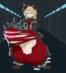 1futa 2021 after_vore blizynx blonde_hair blowjob clothed clothing cock_vore cum cum_digestion erection futanari huge_balls huge_cock hyper hyper_balls hyper_penis leaking_cum post-vore vore wardrobe_malfunction