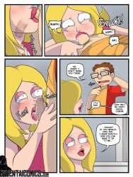 american_dad blowjob comic cum_in_mouth cum_on_face deepthroat deepthroat_no_hands francine_smith incest mother_and_son rainbow-flyer steve_smith throat_bulge