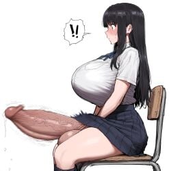 1futa ai_generated big_balls big_breasts big_penis blush chair embarrassed erection futa_only futaalover futanari gigantic_penis huge_balls huge_cock large_breasts large_testicles orgasm penis school_chair school_uniform sitting surprised trembling veiny_penis veiny_testicles