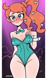 1girls ai_generated blush hair_ornament orange_hair pokemon solo solo_female sonia_(pokemon) tagme zlendyvr34