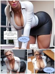 ai_generated amber_fawx big_ass big_breasts big_penis bimbo blonde_hair busty glasses large_breasts office_lady pov proxyaiart thick_legs thick_thighs