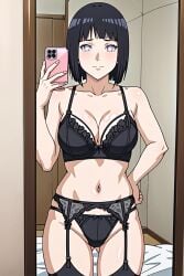 ai_generated hyuuga_hinata lingerie naruto selfie