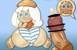 big_ass big_penis blush cookie_run cream_puff_cookie fat_ass female/male gingerbrave panties tagme white_hair