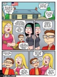 american_dad black_hair blonde_hair brown_hair comic francine_smith hayley_smith incest mother_and_son rainbow-flyer steve_smith