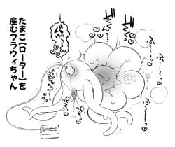 anal anal_masturbation anus ass_up egg_vibrator elemental_creature erection flora_fauna flower flower_creature flowey_the_flower greyscale heart_symbol hi_res male masturbation monochrome plant presenting presenting_anus retsuzyohana sex_toy solo tentacle undertale undertale_(series) vibrator