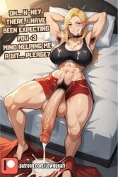 1futa abs ai_assisted ai_generated armpit_hair armpits big_balls big_breasts blonde_hair cleavage cum cum_drip cum_everywhere cum_puddle cumming cumshot dialog dialogue ejaculation erect_penis erection excessive_cum futa_only futa_sans_pussy futa_solo futanari giant_cock handsfree_ejaculation huge_balls huge_breasts huge_cock huge_cumshot lewdunari looking_at_viewer massive_penis penis_to_the_knees pillow pov pubic_hair smiling smiling_at_viewer smirk smirking_at_viewer solo_futa sports_bra sports_shorts talking_to_viewer