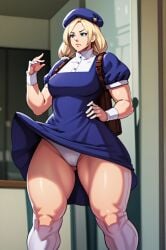 ai_generated hinako_shijou king_of_fighters panties pernalisa skirt tagme thick thighs up white