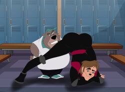 2d 2d_(artwork) ass ass ass_focus ass_grab ass_up bradley_uppercrust_iii coach digital_media_(artwork) disney fanart gay luckyarts male_only twink