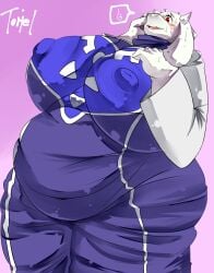 1girls anthro ass belly blush breasts chubby chubby_female fat female female_focus female_only furry goat goat_girl goat_horns hand_on_breast hand_on_face hips hyper hyper_breasts large_ass large_breasts milf mother mother nasu nipple_bulge nipples red_eyes stomach sweat sweating thick_thighs thighs toriel undertale undertale_(series) wide_hips