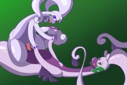 3:2 antennae_(anatomy) clawed_fingers claws digital_media_(artwork) eyeliner finger_claws generation_6_pokemon goodra green_eyes hand_hold hand_holding heart_eyes heart_symbol horn makeup nintendo pokemon pokemon_(species) purple_body slime velvet706 velvet_the_gooey_dragon