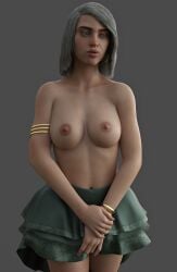 1girls 3d billie_eilish breasts celebrity female nipples real_person solo twistedworlds3